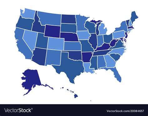 Usa map Royalty Free Vector Image - VectorStock