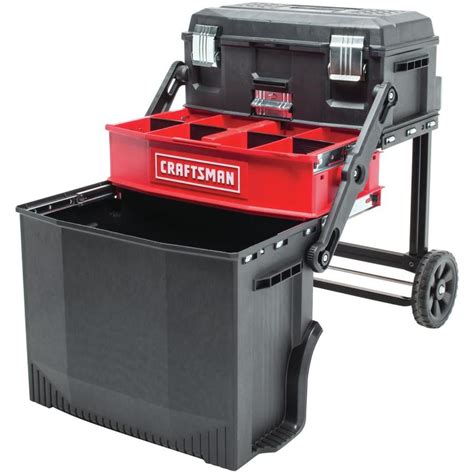 CRAFTSMAN 22-in 1-Drawer Red Rolling Workshop Plastic; Metal Wheeled Lockable Tool Box at Lowes ...