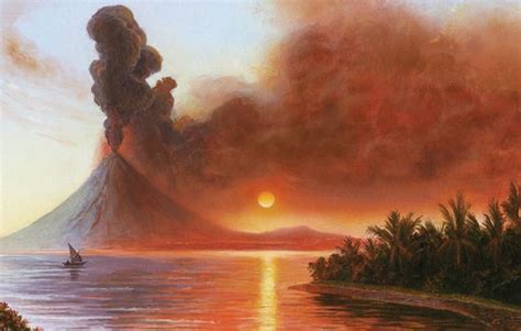 Mount Tambora eruption depiction | Learnodo Newtonic