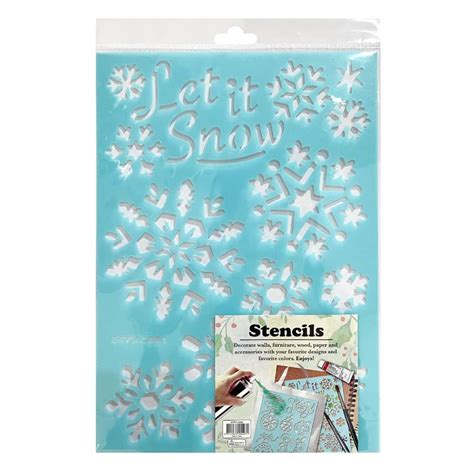 Snow Spray Stencil Plastic (8 Styles) - Christmas Elves