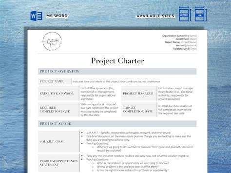 Project Charter Template How to Write a Project Charter Best Project Charter Includes All ...