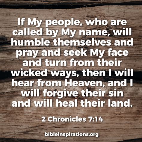 I Will Forgive Their Sin and Will Heal Their Land – 2 Chronicles 7:14 ...