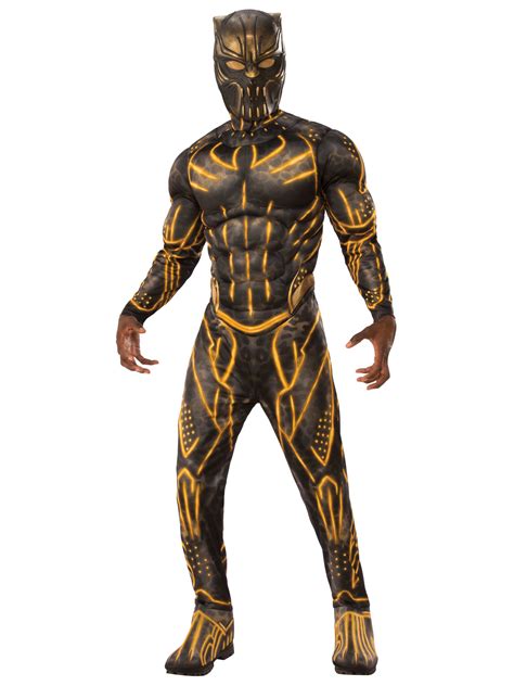 Marvel: Black Panther Movie Mens Deluxe Erik Killmonger Battle Suit ...