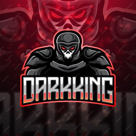 Premium Vector | Dark king esport mascot logo design