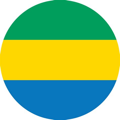 Circle flag of Gabon. 11571316 PNG