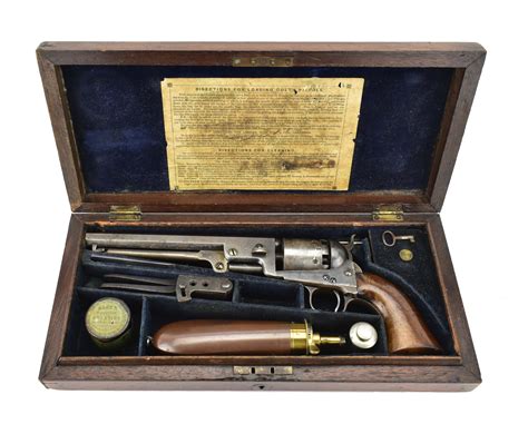 Cased Colt 1851 London Navy Revolver for sale.