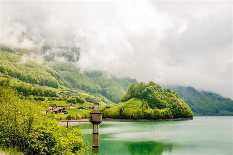 Premium Photo | Lungern lake in Switzerland