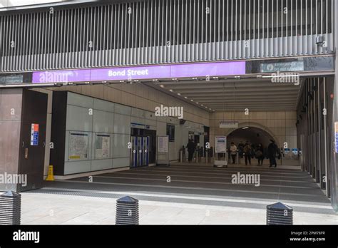 Bond Street Station on the Elizabeth Line in Hanover Square, London ...