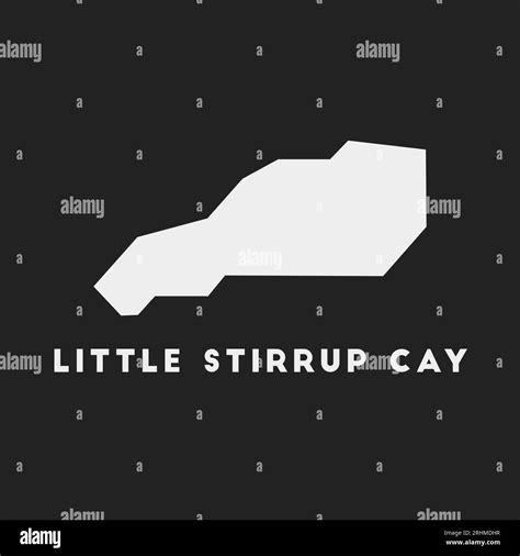 Little Stirrup Cay icon. Island map on dark background. Stylish Little Stirrup Cay map with ...