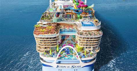 royal caribbean's icon of the seas to sail in 2024 as world’s biggest cruise ship with waterpark