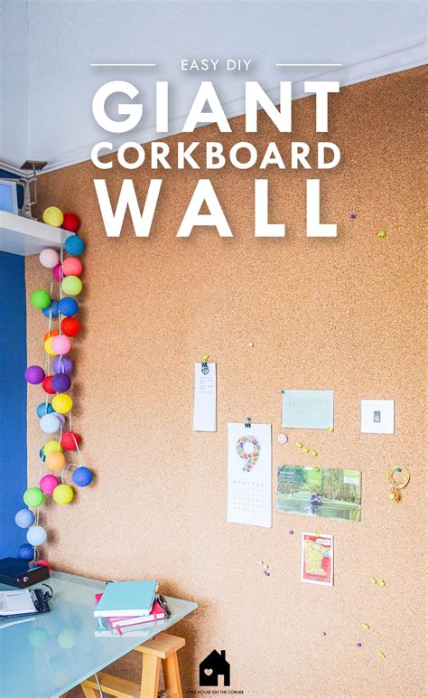 DIY Corkboard Wall | The Best Way To Keep Your Home Organised | Cork board wall, Diy cork board ...