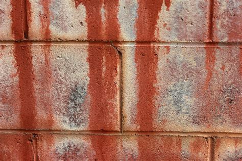 Stained Brick Wall | Red paint stains on weathered brick wal… | Flickr