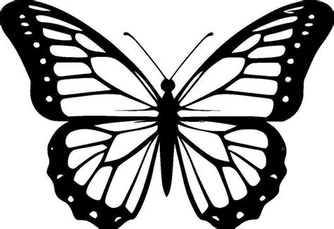 Free Black And White Butterfly Clipart SVG Vector - K40 Laser Cutter