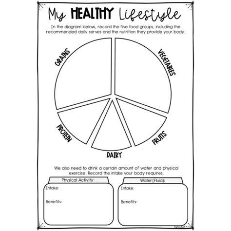 My Healthy Lifestyle Worksheet - Top Teacher - Worksheets Library