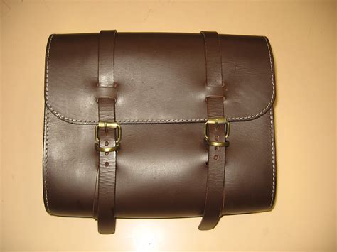 Pannier bag, Dark BROWN. Leather. – Motociclo