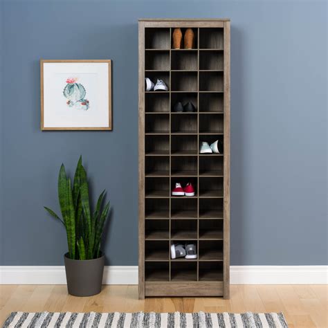 Prepac 12 Tier Entryway Storage Shoe Rack, 36 Pair Rack, Gray - Walmart.com