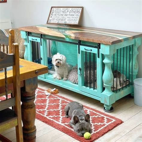 Custom Dog Crate, Custom Dog Kennel, Pet Crate, Pottery Barn Style, Rustic Kitchen Tables, Dog ...