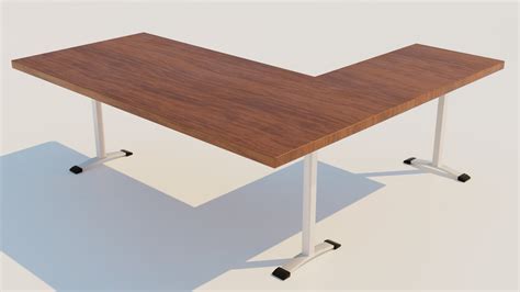 3D Desk Blender Wood Model - TurboSquid 1506757