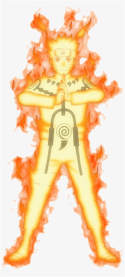 Naruto's Nine-tails Chakra Mode - Naruto Kyuubi Chakra Mode Transparent PNG - 1280x1940 - Free ...