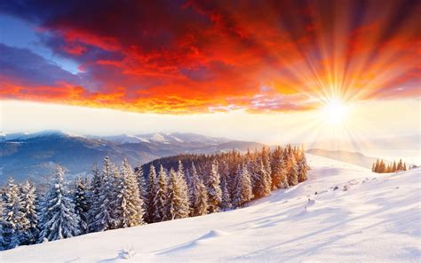 🔥 [50+] Snowy Sunset Wallpapers | WallpaperSafari