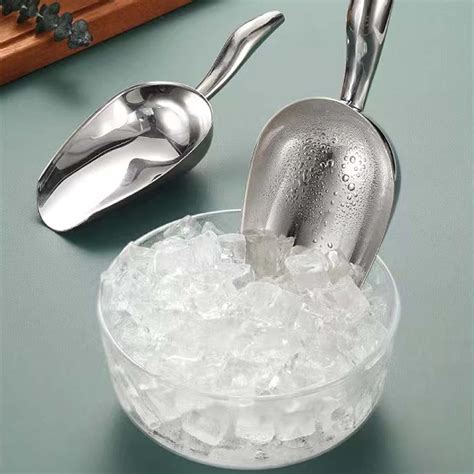 Metal Ice Scoop for Freezer - Small Ice Scoop for Ice Machine,Stainless Steel Ice Scoop Small ...