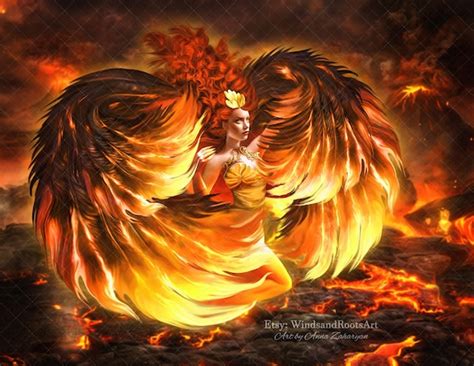 Phoenix Art Fire Elemental Art Fantasy Motivational Art - Etsy