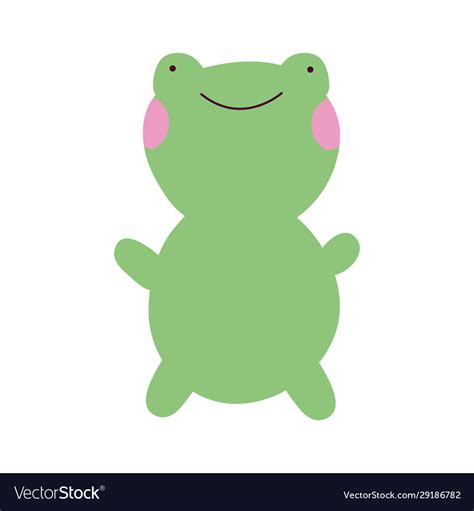 Cute little frog character icon Royalty Free Vector Image