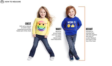 Toddler Girl & Boy Measuring Guide