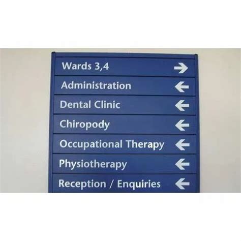 Acrylic Hospital Signage Board, Shape: Rectangle at Rs 450/square feet ...