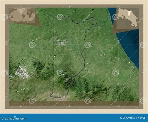 Heredia, Costa Rica. High-res Satellite. Capital Stock Illustration ...