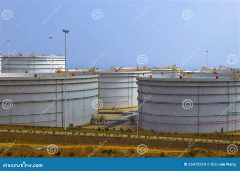 Crude Oil Tank stock image. Image of metal, blue, chemical - 35472519