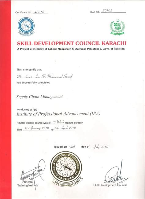 Supply Chain Management (Certificate)