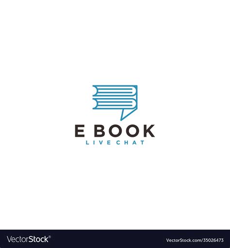 E-book logo design - modern technology Royalty Free Vector