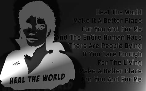 Song Lyric Quotes In Text Image: Heal The World - Michael Jackson Song Quote Image