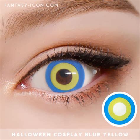 Halloween cosplay Blue Yellow contacts | Anime Lenses – fantasy-icon