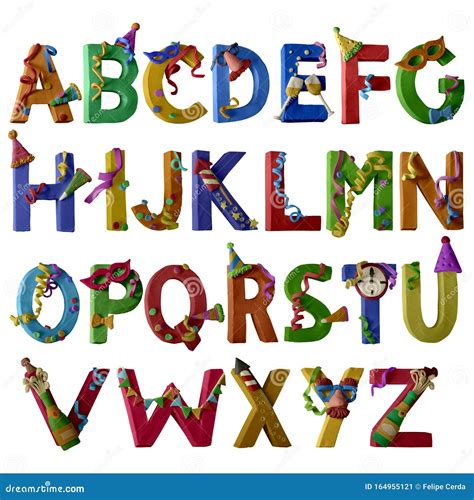 Letters from a To Z. Party Font. Handmade with Plasticine or Clay ...