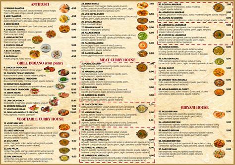 Menu 2024 - Indian Curry house in Bologna | TheFork