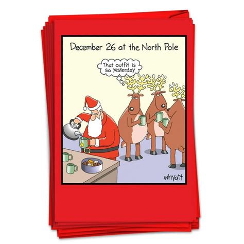 12 Funny Christmas Cards Boxed (1 Design, 12 Cards) - December B1666 ...