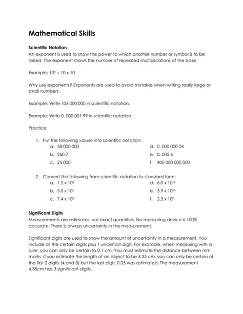 01 Mathematical Skills