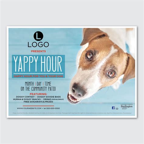 Yappy Hour Invitation – Small (5.5 x 4.25) | Creative Services - Burlington Capital