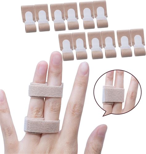 Sumifun Finger Buddy Wraps to Treat Broken,12 x Finger Brace Splints Tape for Jammed, Swollen or ...