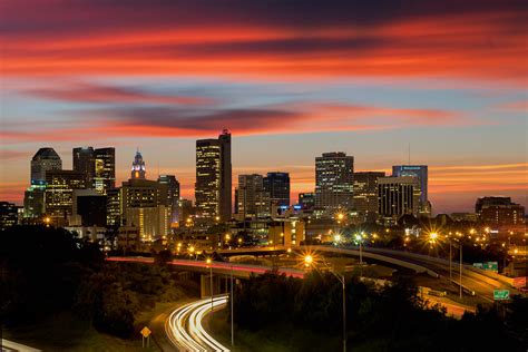 Columbus Skyline at Sunset Photograph by Eric Collins