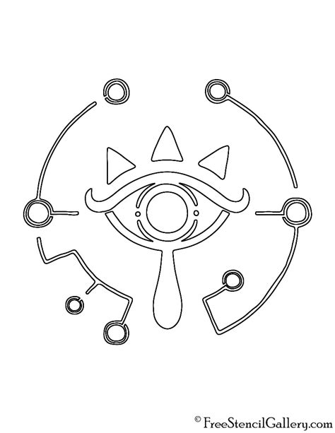 Zelda - Breath of the Wild Sheikah Eye Logo Stencil | Free Stencil Gallery