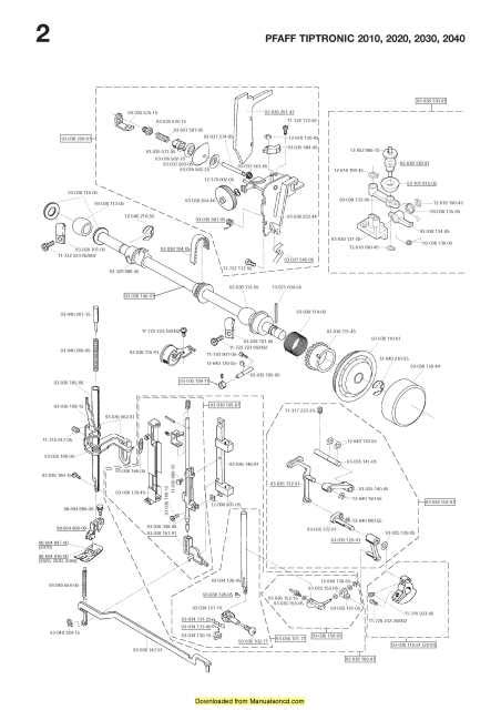 Pfaff 2010-2040 Sewing Machine Service Manual Plus Parts