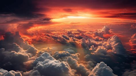 Beautiful Sunset With Clouds That Are Seen Above The Earth Background, Beautiful Sky And Cloud ...