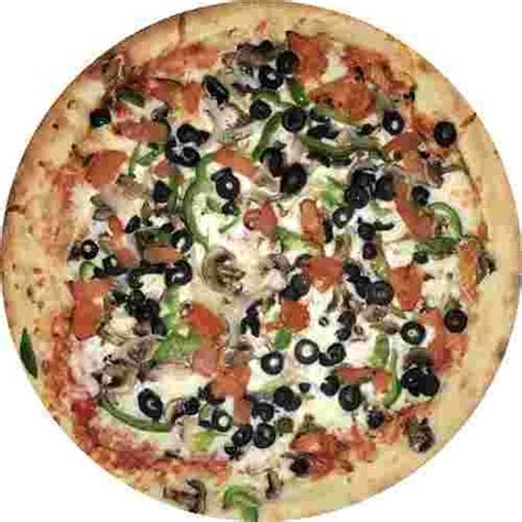 VEGGIE LOVERS Pizza made with freshest ingredients red green peppers