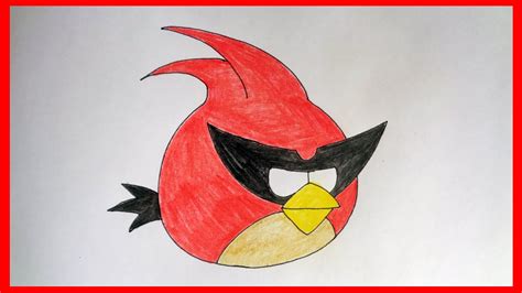 How to draw Super Red Bird from Angry Birds Space - YouTube