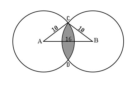 geometry - The area of two intersecting circles. - Mathematics Stack Exchange