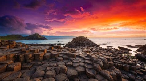 3840x1080 Resolution The Giant's Causeway Northern Ireland HD Sunset ...