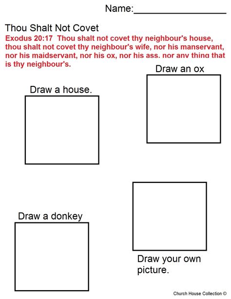 Thou Shalt Not Covet Sunday School Lesson